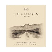 Shannon Vineyards Elgin Valley Mount Bullet Merlot 2008
